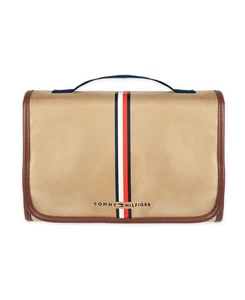 Tommy Hilfiger kit da viaggio uomo da appendere e organizer toilette kaki taglia unica - Foto 1 di 4