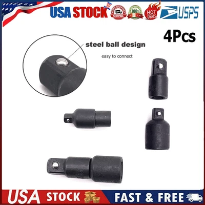 4Pcs 3/8" to 1/4" 1/2 inch Drive Ratchet SOCKET ADAPTER REDUCER Air Impact 66 - Image 1 of 4