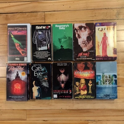 Lot of 10 VHS Horror Movies - Evil Dead 2/Friday the 13th/Prince of Darkness... Foto 1 de 4