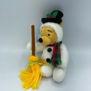 Disney Winnie The White Bear Plush Toy For Kids Mini Bean Bag Snowman Pooh 8 - Picture 1 of 6