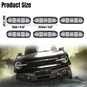 Front Grille Inserts Mesh Grill Frame Trim Exterior For Ford Bronco 2021-2023 US - Bild 1 von 15