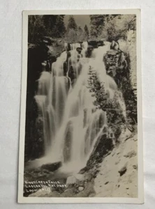 Real Photo Postcard RPPC Kings creek Falls Lassen Vol Nat Park Posted Vintage - Picture 1 of 6