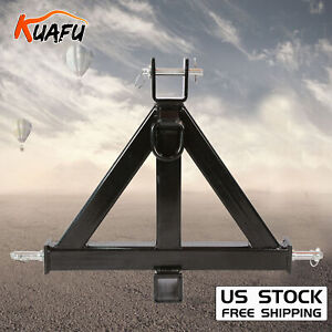KUAFU 3 Point Hitch 2" Receiver Trailer Hitch Category 1 Tractor D-Ring Drawbar