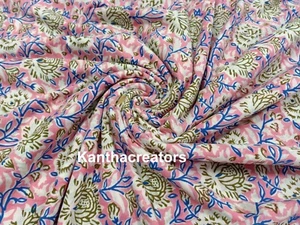 Women Dressmaking Sewing Soft Voile Running Fabric Floral Print Cotton Fabric - Picture 1 of 5