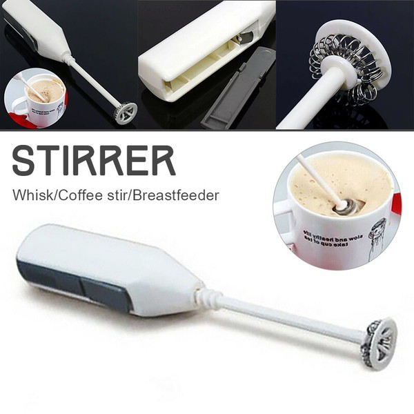 Mini Portable Eggbeater Electric Mixer Drink Foamer Coffee Stirrer Milk Frother Photo Related