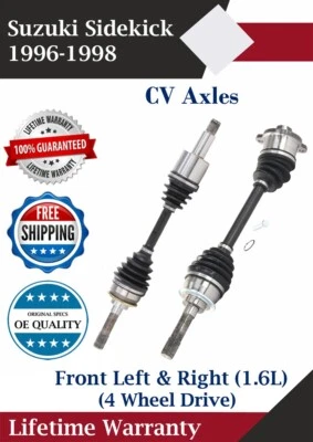 Nuevos ejes CV delanteros OE para Suzuki Sidekick 1996-1998 1,6 L 4x4 garantía de por vida Foto 1 de 4