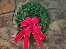 Large 20" Vtg Christmas Wreath "Plastic" from the 50'-60's "Holly with Berries "