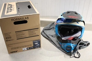 Fly Racing Formula CP Rush Helmet Black Stone Dark Teal 2X 4211 Z2 - Picture 1 of 8