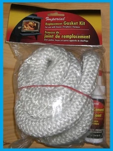 IMPERIAL KK0280 Replacement Wood Stove Gasket Kit 1" x 6' with Glue Fiberglass - Picture 1 of 1