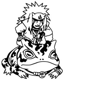 Jiraiya and the Magic Frog Vinyl Decal Sticker Window Iphone Anime USA Seller - Picture 1 of 4