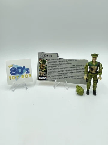 Vintage 1986 V1 Leatherneck G.I. Joe Hasbro Vintage Action Figure W/Filecard Cover