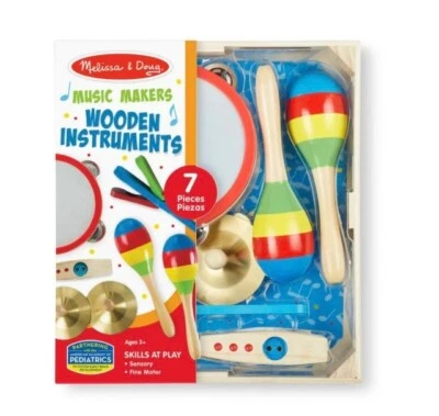 Juego de instrumentos musicales de madera de 7 piezas Melissa & Doug Music Makers Foto 1 de 2