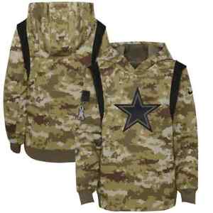 Dallas Cowboys Nike Youth Boys 2021 Salute to Service Pullover Hoody - Olive