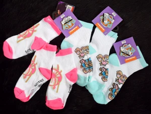Lot of 6 Pairs Girl's Size S (Age 3-5) Marvel Kids' Ribbed Ankle Socks, NEW - Picture 1 of 4