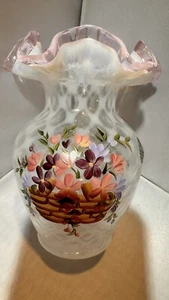 Longaberger Fenton 2002 Hand Painted Vase - Picture 1 of 17