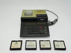 Vintage Sharp Electronic Printing Calculator ZL-6100 With Cartridges - Picture 1 of 11