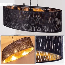 Samt schwarz-Gold Pendel Beleuchtung Retro Hänge Lampen Wohn Schlaf Ess Zimmer 