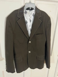 Hause of Howie Gentlemand's Stylish Coats, Blazer, Brown, Pin Stripe Mens, Sz M - Picture 1 of 7