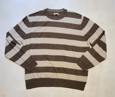 Suéter de manga larga Sonoma XXL marrón a rayas para hombre Foto 1 de 4