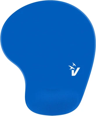 Tappetino Mouse Pad MP-02B Blu Con Poggiapolso, Mouse Pad Ergonomico Con Memory  - Immagine 1 di 4