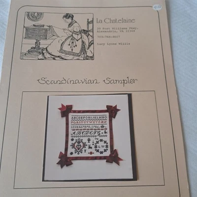 La Chatelaine Cross Stitch Pattern Scandinavian Sampler - Image 1 of 4