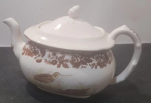 Spode Woodland Tea Pot 2 pint plain lid game birds - Picture 1 of 4