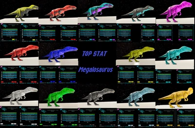 🔥ARK Survival Ascended | PvE PC/XBOX/PS5 | Top Stats  megalosaurus - Image 1 of 2