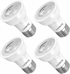 Luxrite PAR16 LED Bulb 3000K 450lm Enclosed Fixture Rated E26 Base 4-Pack - Picture 1 of 6