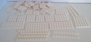 LEGO white plates x 50, variety - Picture 1 of 2