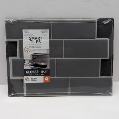 Smart плитки виниловый клей настенная плитка 1 упаковка из 4 Metro Grigio SM1064-4 (серый) - Изображение 1 из 4