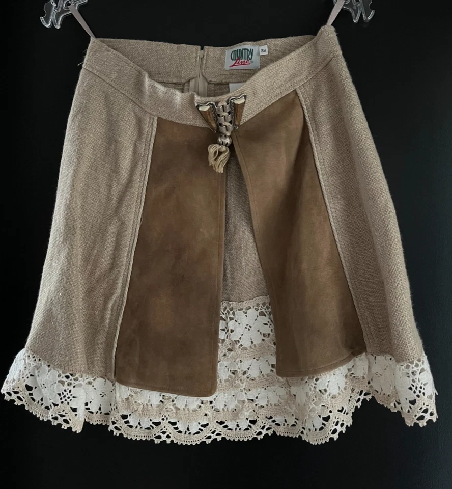 Damen Trachten Rock Beige, Braun ca. Gr. 38 v. Country Line - Bild 1 von 2