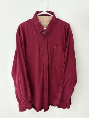 Camisa King Ranch Hombres 3X Emboirdered Manga Larga Ropa de Trabajo Rancho Rojo Foto 1 de 4