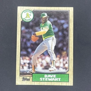 Tarjeta de béisbol Dave Stewart 1987 Topps 14 Oakland Athletics - Imagen 1 de 2