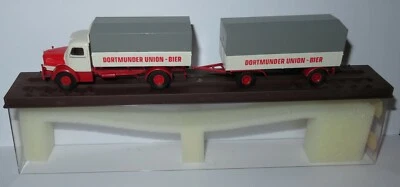 Raro camión Brekina HO 1/87 Krupp Mustang Dortmunder Union Beer #77127 en caja Foto 1 de 4