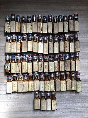 Antique Boericke Runyon Homeopathic  Pharmacists Medicines Apothecary 60 Bottles • 280.56$