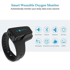 Oxímetro de pulso continuo Oxiband Livenpace, monitor de saturación de oxígeno en sangre - Imagen 1 de 6