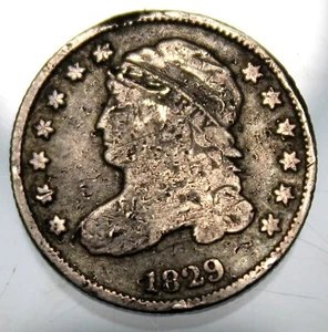 1829 Large 10C Capped Bust Dime - VG Details !! - Picture 1 of 2