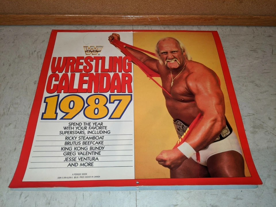 Calendario vintage WWF/WWE 87 - Hogan, Steamboat, JYD, Macho Man Randy Savage,   Foto 1 de 3