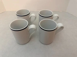 Set di (4) - Dansk Bistro - Tazzine da caffè con bordo nero - alte 4" - Foto 1 di 7