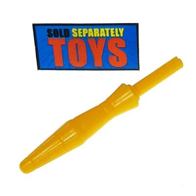 Vtg Coleco Rambo 1986 Sergeant Havoc yellow ROCKET missile weapon accessory part - Image 1 of 4