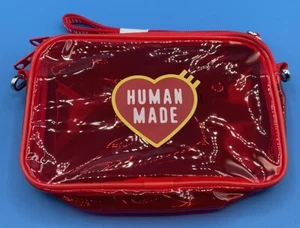 A Clear Cool Human Made Dry Alls Crossbody Lightweight Plastic Bright Red Bag - Picture 1 of 4