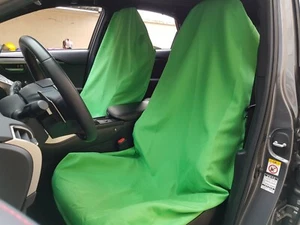 Green Car Seat Cover Front Pair Easy FIT SLIP ON THROW OVER - Picture 1 of 1