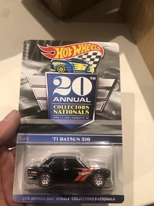 Hotwheels 20ª Convención Nacional 71 Datsun 510 2020 - #03673/5000 nuevo - Imagen 1 de 3