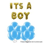 BABY SHOWER BALLOON SET - ITS A BOY 16" Alphabet Balloon + 12pk Latex Balloons
