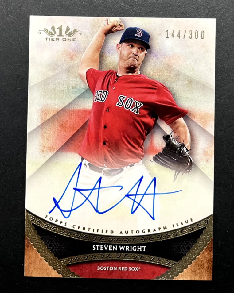 2017 Topps Tier One - Steven Wright #PPA-SWR Boston Red Sox - AUTO /300 - Image 1 of 2
