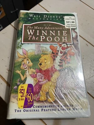 SEALED Disney's The Many Adventures of Winnie the Pooh VHS 1996 Masterpiece New - Image 1 of 4