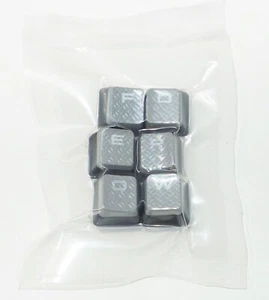 NEW! Genuine Corsair K70 RGB RapidFire KEYCAPS - Gray F, D, E, R, D,W textured - Picture 1 of 3