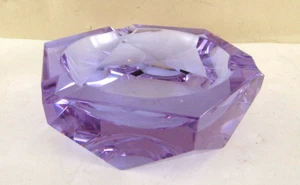 Moser Alexandrite / Neodymium 4” Art Glass Bowl Ashtray Changes Color RARE! - Picture 1 of 13