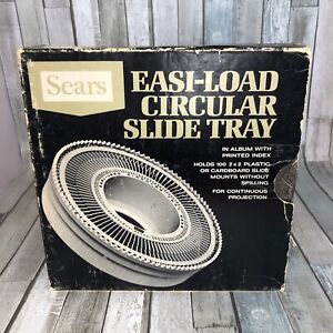Sears Vintage Easi-Load Circular Slide Tray Carousel Holds 100 2x2 Slides