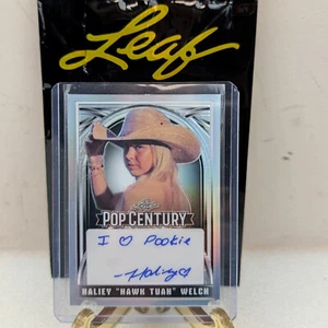 Carte AUTOGRAPHIÉE Haliey Welch Hawk Tuah (authentique feuille pop 97/99) I Love Pookie - Photo 1 sur 15